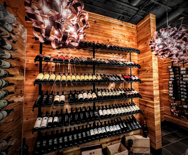 metal wine racks wine cellar